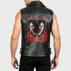 Michael Jackson Thriller DTF Print on Leather Jacket