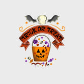 Trick or Treat Halloween DTF Print on Leather Jacket