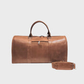 Leather Weekender Bag With Shoe Compartment