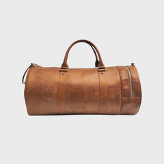 Leather Canvas Duffle Bag