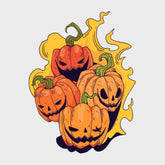 Jack-o-Lantern Halloween DTF Print on Leather Jacket