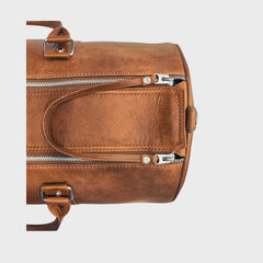 Leather Canvas Duffle Bag