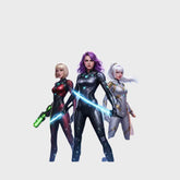 Celestial Guardians DTF Print on Leather Jacket