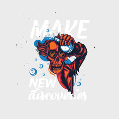 Skull Experiment  Halloween DTF Print on Leather Jacket