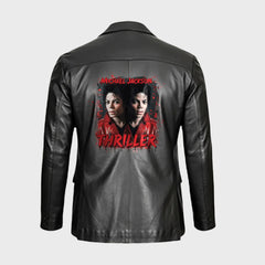 Michael Jackson Thriller DTF Print on Leather Jacket
