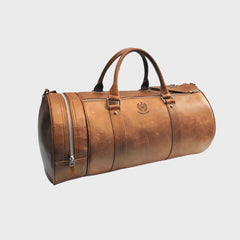 Leather Canvas Duffle Bag